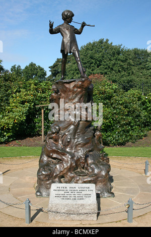 Peter Pan Statue Taken In Sefton Park, Liverpool, England, UK Stock Photo