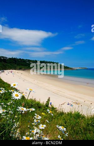 carbis bay near st.ives in cornwall, uk Stock Photo