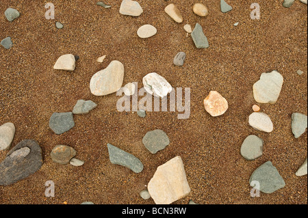 SMALL ROCKS ON THE BEACH OF THE BERING SEA Stock Photo