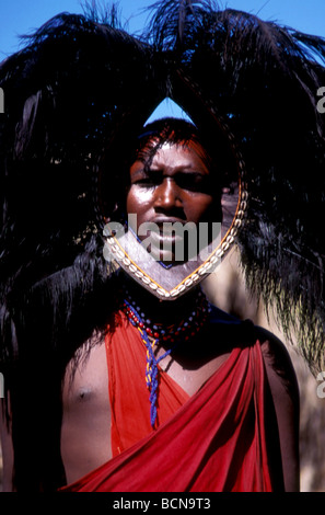 maasai warrior masai mara kenya Stock Photo