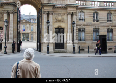 Elysee Palace, the official residence of the President of the French Republic, Paris France Stock Photo