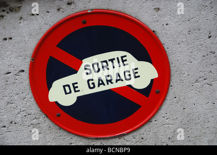 no parking sign Paris France Stock Photo