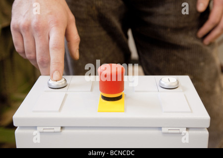 Emergency button Stock Photo