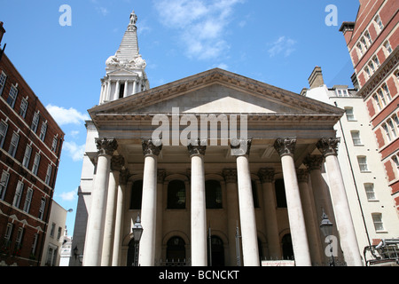 St George's Church,  Bloomsbury,  London Stock Photo