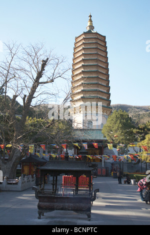 Temple of Divine Light, Badachu, Shijingshan District, Beijing, China Stock Photo