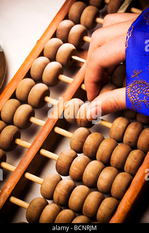 The old man with the abacus Stock Photo - Alamy