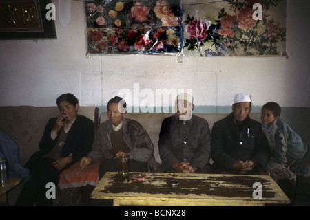 qinghai tibet Men in a place of comfort Stock Photo