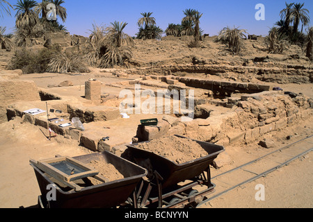 libya Rests of the ancient city of the Garamantis Germa Stock Photo