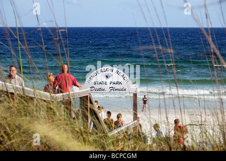 Henderson Beach State Park sign Destin Florida Stock Photo