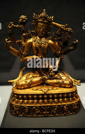 Gold gilded bronze Avalokite?vara Buddha, Capital Museum, Beijing ...