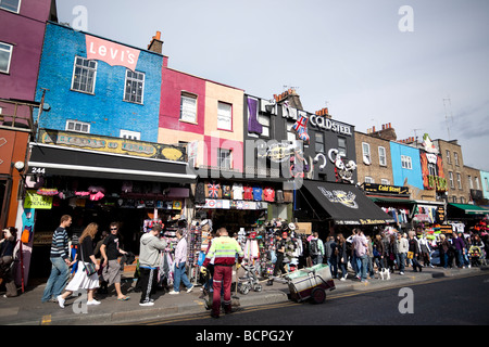 Crowded Camden High Street, Camden Town, London, England, UK Stock Photo