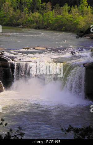 Close up view of Cumberland Falls from Eagle Falls Trail Cumberland Falls State Resort Park Corbin Kentucky Stock Photo