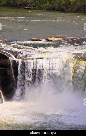 Close up view of Cumberland Falls from Eagle Falls Trail Cumberland Falls State Resort Park Corbin Kentucky Stock Photo