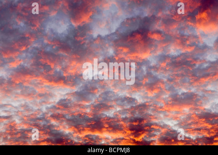 Sunset clouds over Wilsonville Oregon Stock Photo