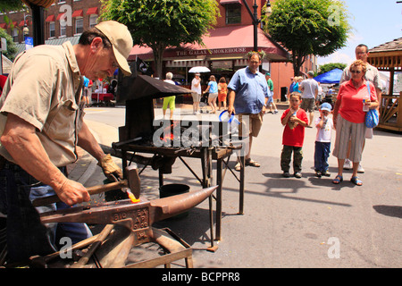 Blacksmith Leaf and String Festival Galax Virginia Stock Photo