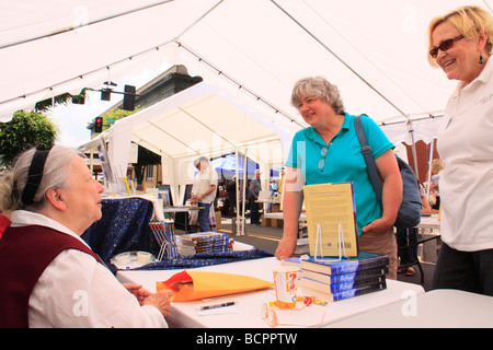 Book Author signing Leaf and String Festival Galax Virginia Stock Photo