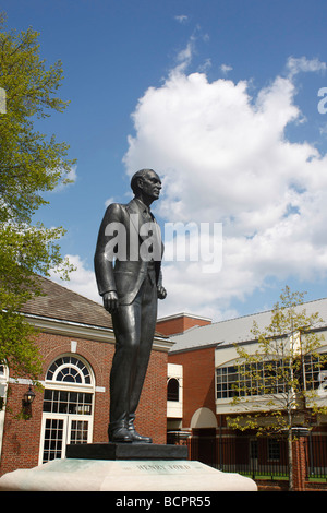 The Henry Ford Museum Greenfield Village Dearborn Michigan in USA US United States of America Historic Statue of Henry Ford hi-res Stock Photo