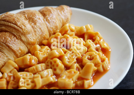 Croissant with Pasta Shapes Stock Photo - Alamy