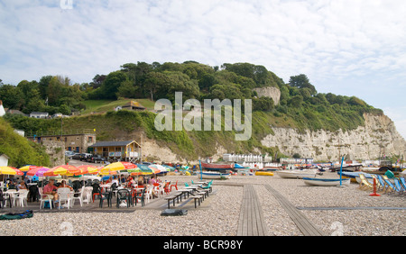 Beach and cliffs, Beer, Devon, England, UK Stock Photo