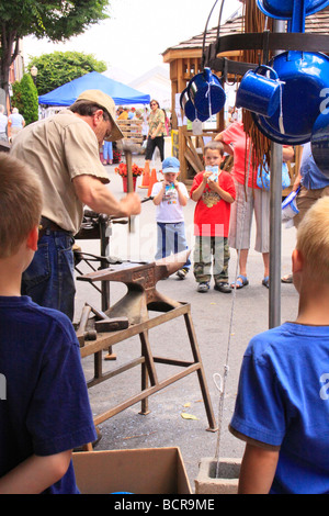 Blacksmith Leaf and String Festival Galax Virginia Stock Photo