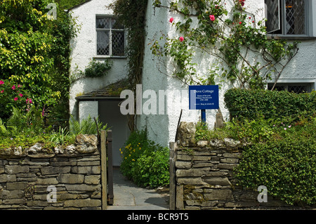 Dove Cottage former home of William Wordsworth in summer Grasmere Cumbria England UK United Kingdom GB Great Britain Stock Photo