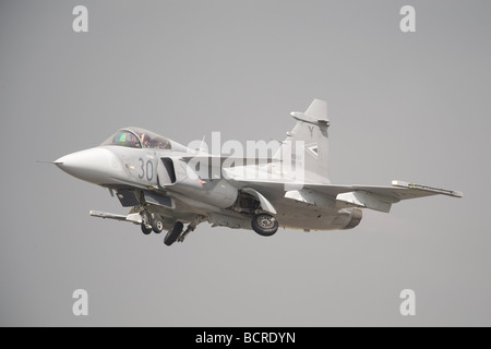 Saab JAS 39 Gripen Swedish Jet Fighter aircraft Stock Photo