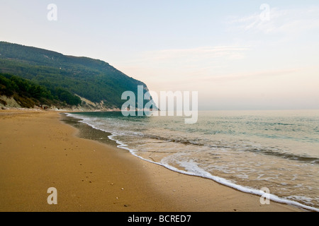 The beach near Sirolo Conero Regional Park Ancona Italy Stock Photo