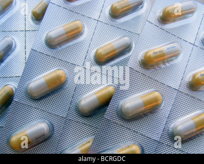 genuine Tamiflu 75mg, an anti-viral drug used in the treatment and prophylaxisof Influenzavirus A and Influenzavirus B infection Stock Photo