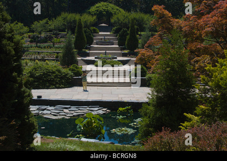 View of main gardens at Sarah P. Duke Gardens, Durham, North Carolina, USA Stock Photo