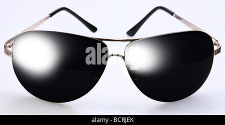 Tinted glasses ot a sun on a white background Stock Photo
