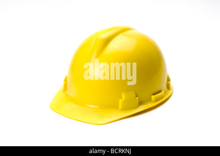yellow hard hat Stock Photo