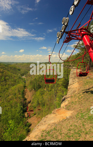 Skylift to top of the Natural Bridge Natural Bridge State Resort Park Slade Kentucky Stock Photo