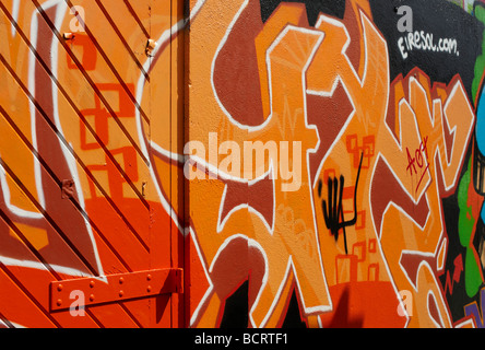 Graffiti  on wall Windmill Lane Dublin Ireland Stock Photo