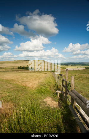Knap Hill on the Pewsey downs near Marlborough Wiltshire Uk Stock Photo