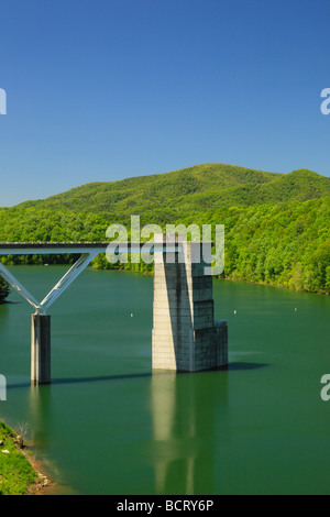 Dam and Outlet Structure Lake Moomaw Gathright Dam Covington Virginia Stock Photo