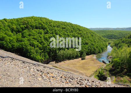 Dam and Discharge Gathright Dam Covington Virginia Stock Photo