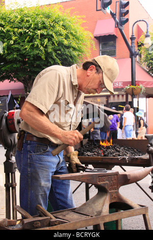 Blacksmith Leaf and String Festival Galax Virginia Stock Photo