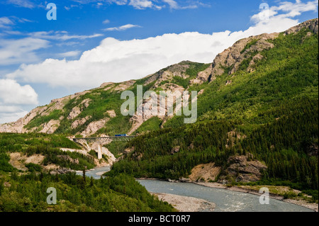 Landscape of the Nenana River Alaska Stock Photo