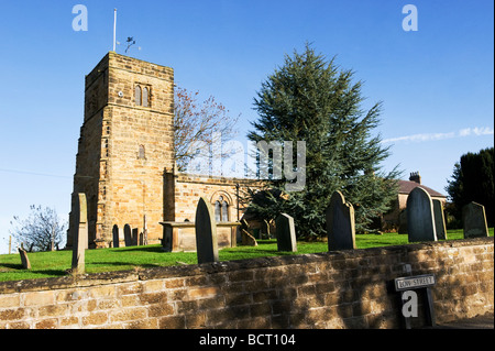 Husthwaite village North Yorkshire UK showing the 12th Century St ...