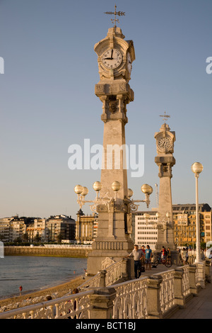 Paseo de la Concha Promenade San Sebastian Basque Country Spain Stock Photo