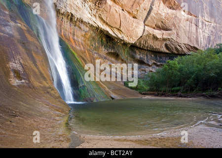 Calf Creek lower waterfalls in Calf Creek State Park, Utah, part of the Grand-Staircase Escalante National Monument. Stock Photo