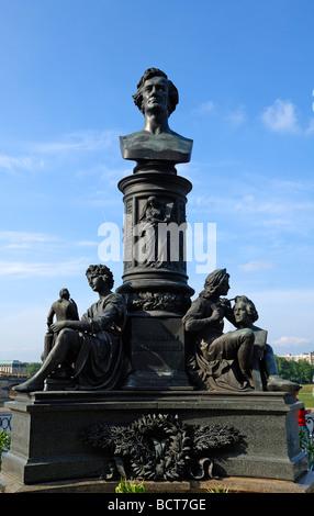 Monument Ernst Friedrich August Rietschel, sculptor, late classicism, Dresden, Saxony, Germany, Europe Stock Photo