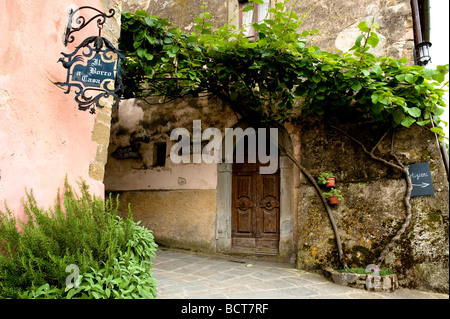 Door and sign at Il Borro, Ferragamo Estate, Chianti, Tuscany, Italy Stock Photo