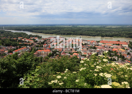 Hainburg an der Donau, view from the castle hill, Lower Austria, Austria, Europe Stock Photo