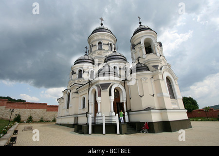 Christian Orthodox church from the Capriana monastery in Moldova. Stock Photo