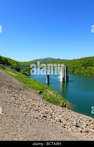 Dam and Outlet Structure Lake Moomaw Gathright Dam Covington Virginia Stock Photo