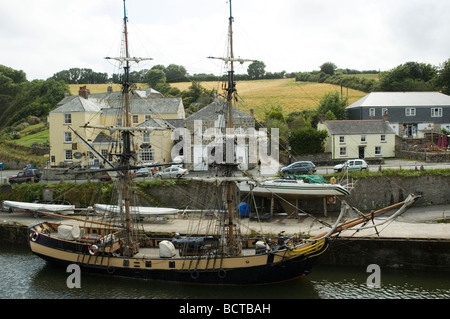 Charlestown harbour, near St Austell, Cornwall, England Stock Photo