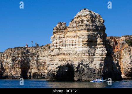 Coastal Golden Cliffs Sunrise Ponta Piedade Lagos Portugal Spectacular Rock  Stock Photo by ©eva.on.the.road 619135628