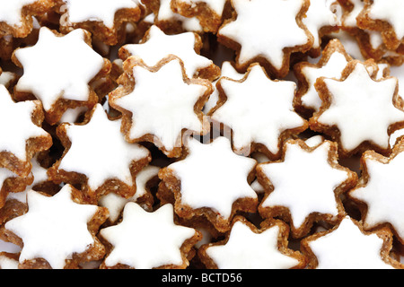Zimtsterne, cinnamon biscuits, filling the picture Stock Photo