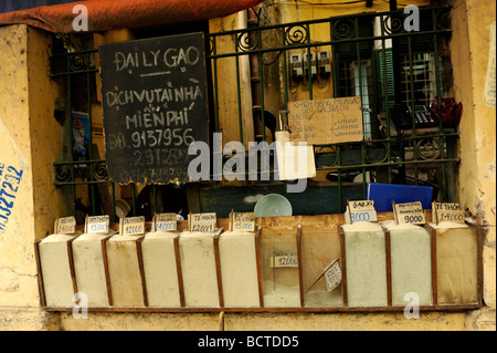 rice shop in old quarter, Hanoi, vietnam. Stock Photo